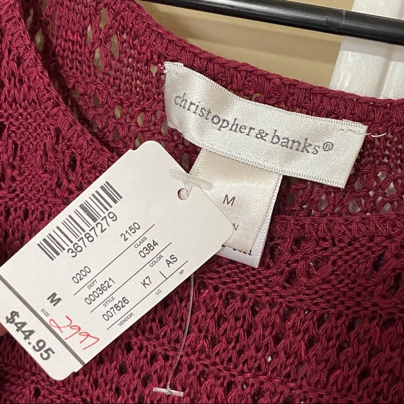 🎉5/$15 CLEAR OUT SALE!🎉 Christopher & Banks NWT Open Knit Cardigan - Picture 3 of 4